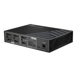 LINDY 4x2 HDMI 2.0 4K 18G Matrix Switch with Audio Extractor Optical Out or 3.5mm Jack 4K 3840x2160at60Hz 8bit redeal.fr