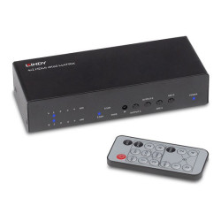 LINDY 4x2 HDMI 2.0 4K 18G Matrix Switch with Audio Extractor Optical Out or 3.5mm Jack 4K 3840x2160at60Hz 8bit redeal.fr
