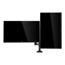 AOC AS110D0 bras réglable - pour 2 écrans LCD - alliage d'aluminium - Taille d'écran : jusqu'à 27 pouces - montrable sur bureau