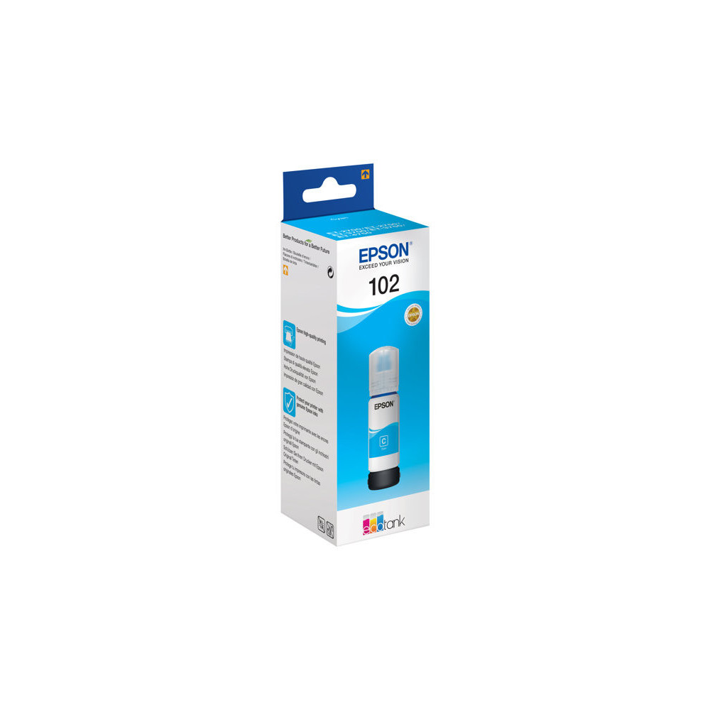 EPSON 1LB 102 EcoTank Cyan ink bottle redeal.fr