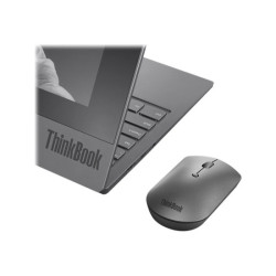 LENOVO ThinkBook Silent - Souris - droitiers et gauchers - bleu optique - 3 boutons - sans fil - Bluetooth 5.0 - gris de fer