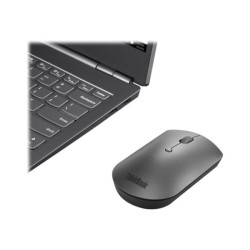 LENOVO ThinkBook Silent - Souris - droitiers et gauchers - bleu optique - 3 boutons - sans fil - Bluetooth 5.0 - gris de fer