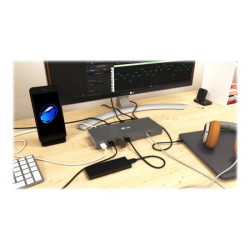 I-TEC USB 3.0/USB-C Dualdock 1x5K 2x4K 60Hz 2xHDMI 2xDP 1xGLAN 6xUSB 3.0 1xAudio/Mic Jack Kensington compatible with TB 3