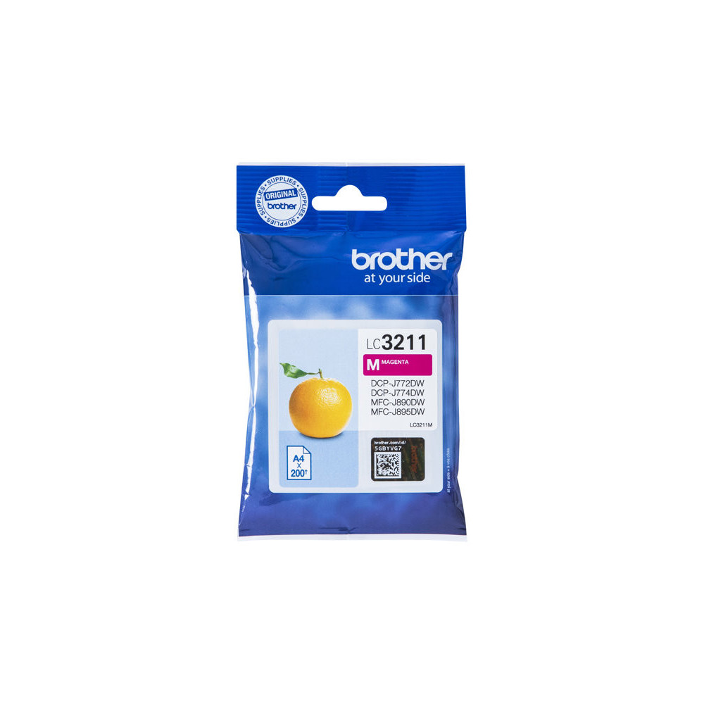 BROTHER LC3211M Magenta ink cartridge with a capacity of 200 pages redeal.fr