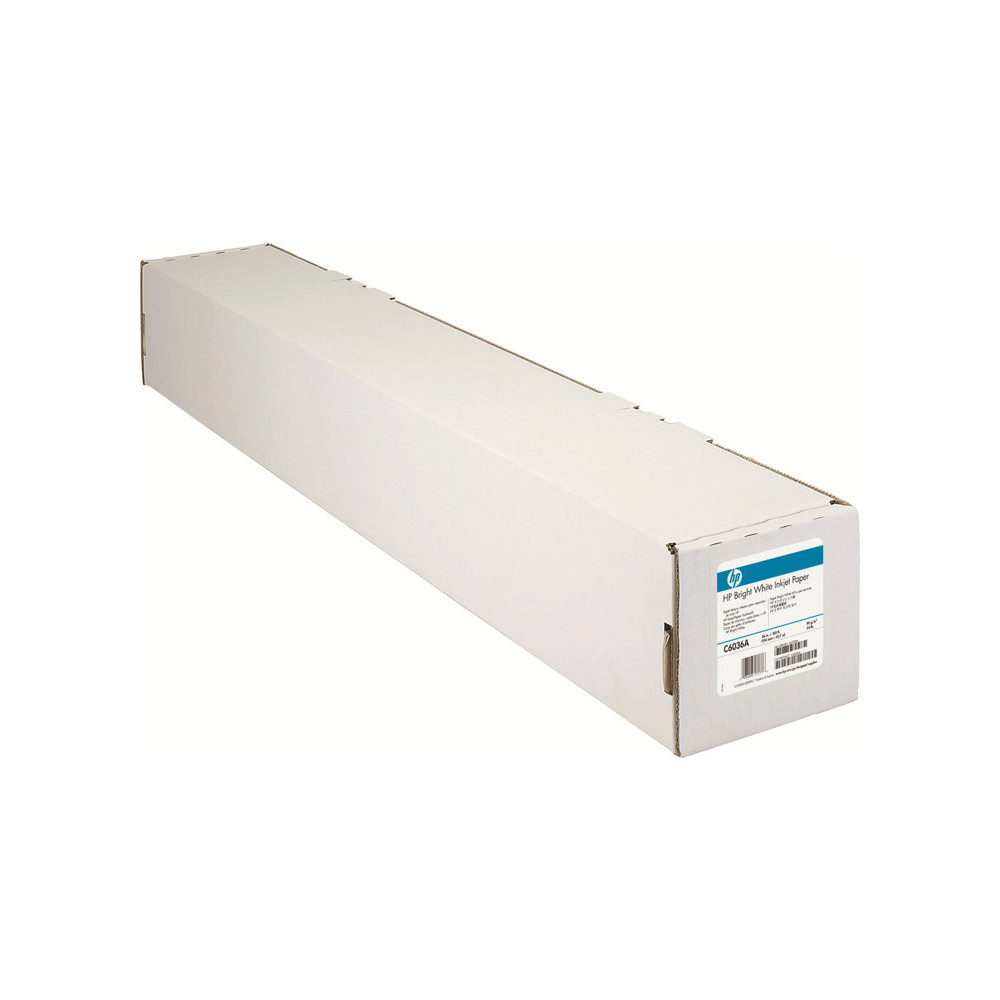 HP C6036A Papier blanc brillant inkjet 90g/m2 914mm x 45.7m 1 rouleau pack de 1