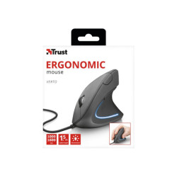 TRUST Souris filaire ergonomique VERTO - Noire redeal.fr