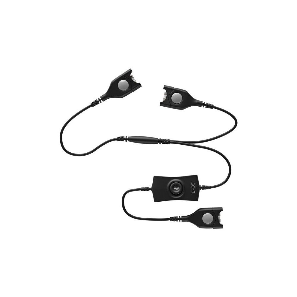 EPOS ATC 2 trainee cable 2x EasyDisconnect to EasyDisconnect Y-cable with mute key redeal.fr