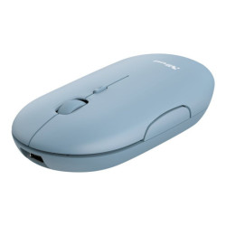 TRUST Souris sans fil PUCK Ultra-plate rechargeable - Bleue redeal.fr