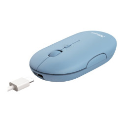 TRUST Souris sans fil PUCK Ultra-plate rechargeable - Bleue redeal.fr