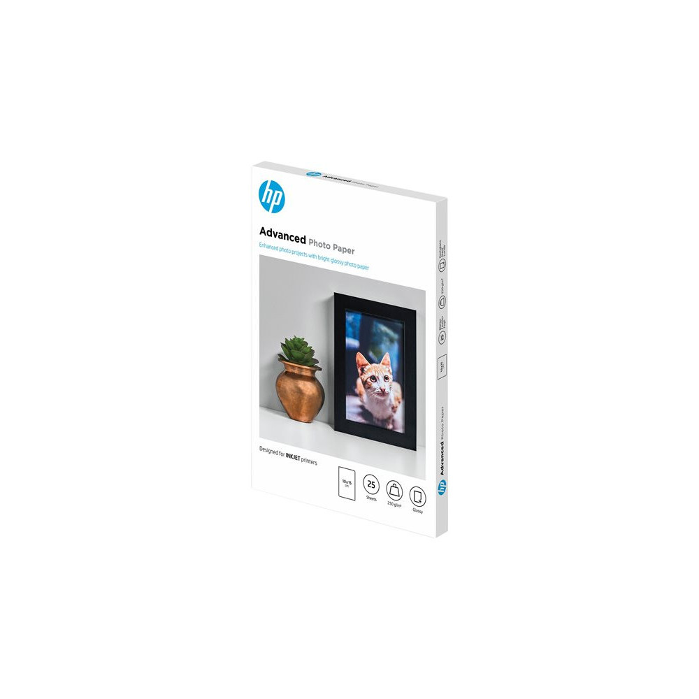 HP original Q8691A Advanced glossy photo paper Ink cartridge 250g/m2 100x150mm 25 sheets 1-pack borderless redeal.fr