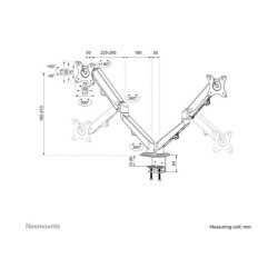 NEOMOUNTS DS70-700BL2 Support décran à fixer 17-27p - ressort à gaz redeal.fr