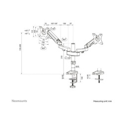 NEOMOUNTS DS70-750BL2 Support décran à fixer 17-27p - ressort à gaz redeal.fr