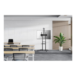 NEOMOUNTS FL50-550BL1 Support au sol mobile pour écran 37-70p - étagère multimédia et support caméra inclus redeal.fr