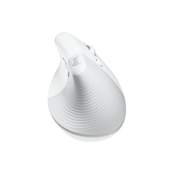LOGITECH Lift for Business Vertical mouse ergonomic 6 buttons wireless Bluetooth 2.4 GHz Bolt USB receiver off-white