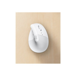 LOGITECH Lift for Business Vertical mouse ergonomic 6 buttons wireless Bluetooth 2.4 GHz Bolt USB receiver off-white