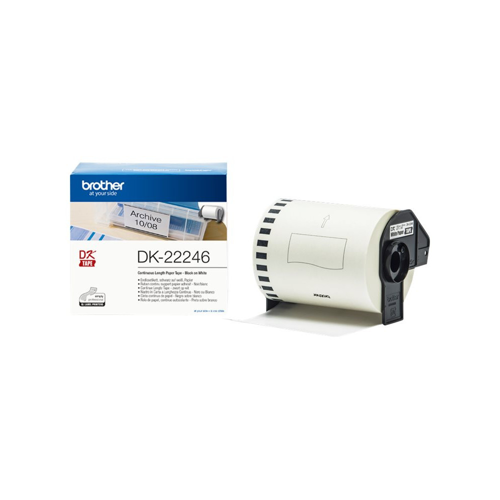 BROTHER Ruban DK tapes - Rouleau continu adhesif 103,6 mm x 30,48 m