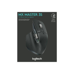 LOGITECH Master Series MX Master 3S Mouse ergonomic optical 7 buttons wireless Bluetooth 2.4 GHz Bolt USB receiver