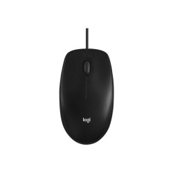 LOGITECH M100 Mouse full size right and left-handed optical 3 buttons wired USB black redeal.fr