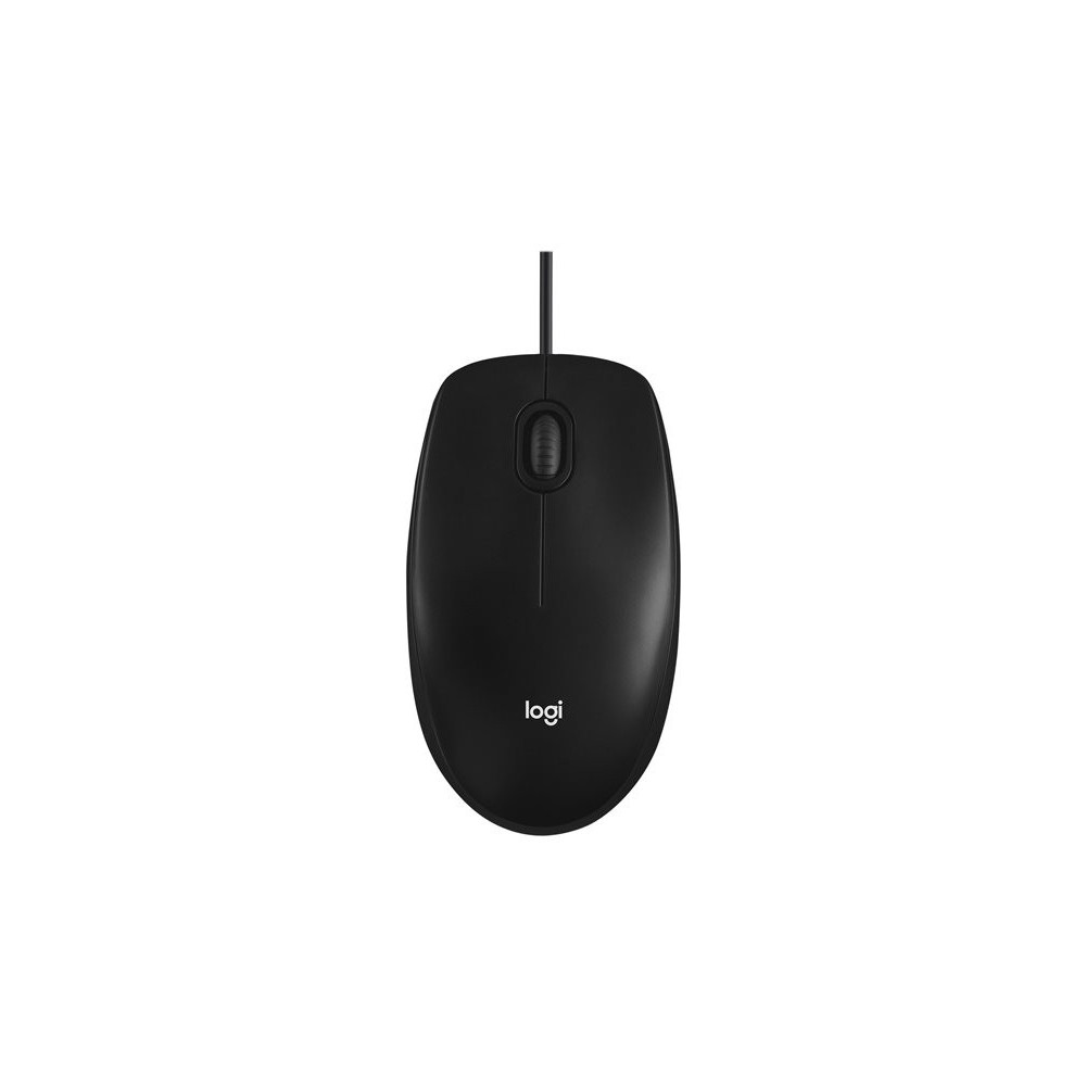 LOGITECH M100 Mouse full size right and left-handed optical 3 buttons wired USB black redeal.fr