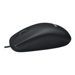 LOGITECH M100 Mouse full size right and left-handed optical 3 buttons wired USB black redeal.fr