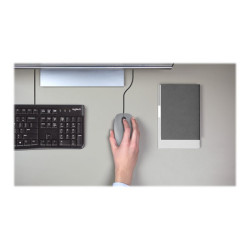 LOGITECH M110 Silent Mouse right and left-handed optical 3 buttons wired USB-A mid grey redeal.fr