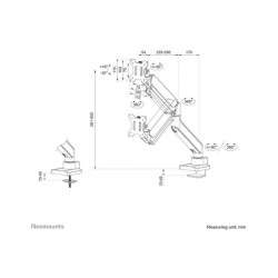 NEOMOUNTS DS70-450BL1 Support décran à fixer 17-42p - ressort à gaz - Topfix - arrêt 180 redeal.fr
