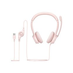LOGITECH H390 Headset on-ear wired USB-A rose redeal.fr