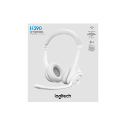 LOGITECH H390 Headset on-ear wired USB-A off-white redeal.fr