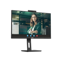 AOC 24P3QW Ecran 24"  1920 x 1080 Full HD (1080p) @ 75 Hz - IPS - 300 cd/m² - 1000:1 - 4 ms - 2xHDMI, DisplayPort - HP - WEBCAM