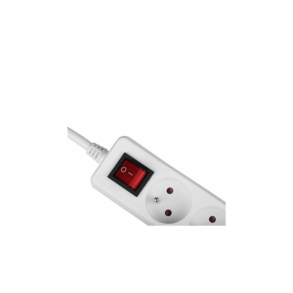 LINDY 6 way Mains Gang Socket with switch FR France