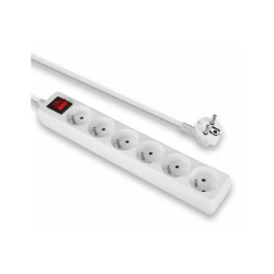 LINDY 6 way Mains Gang Socket with switch FR France