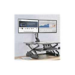 EATON TRIPPLITE Dual-Display Monitor Arm with Desk Clamp and Grommet - Height Adjustable 17p to 27p Monitors redeal.fr