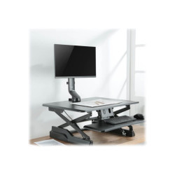 EATON TRIPPLITE Single-Display Monitor Arm with Desk Clamp and Grommet - Height Adjustable 17p to 32p Monitors redeal.fr