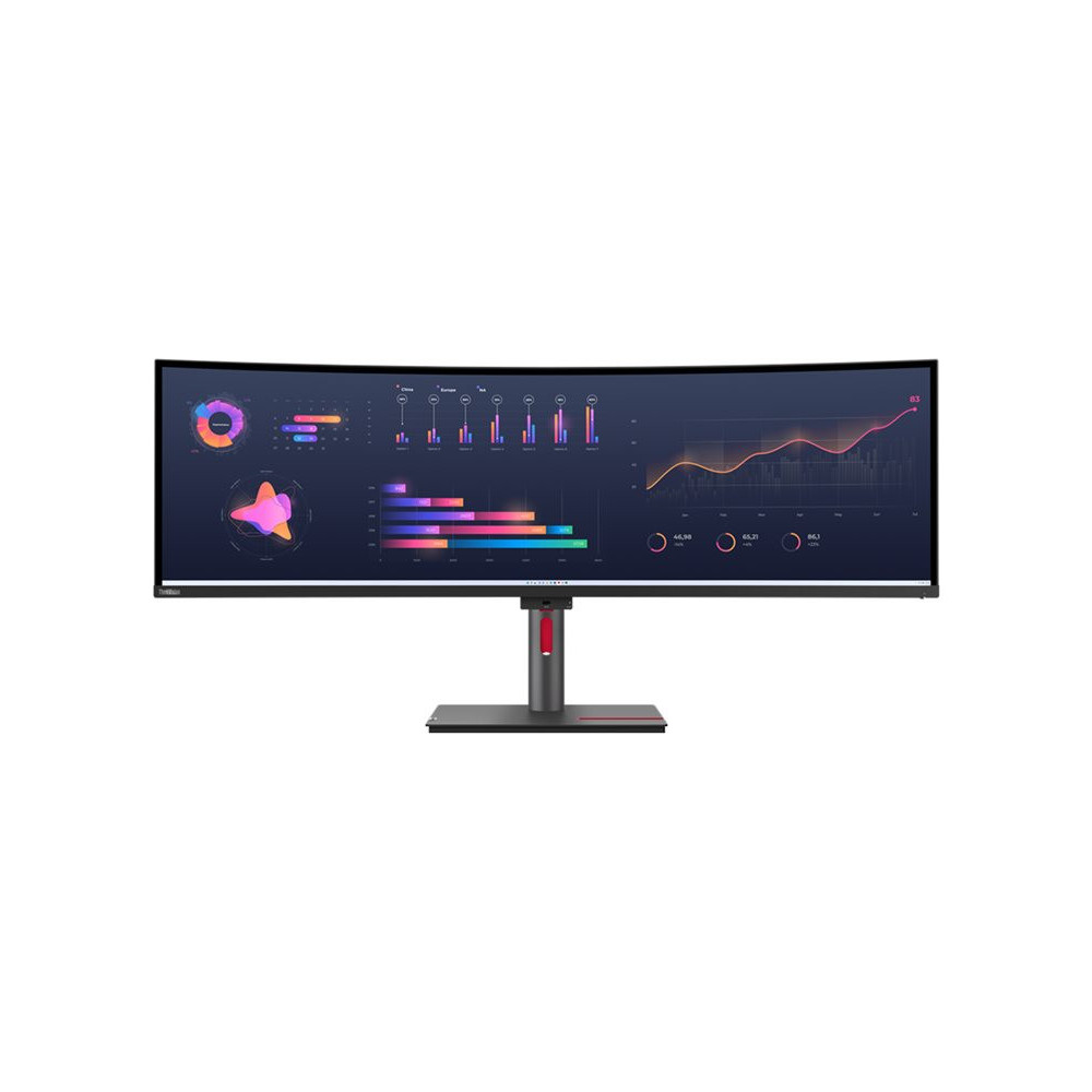 LENOVO ThinkVision P49w-30 49p IPS 5120x1440 32:9 60Hz 350cd/m2 4ms 2x HDMI DP 4xUSB 3.2 G1 USB-C 3.2 G1 USB-B 3.2 G1 RJ45 2x5W