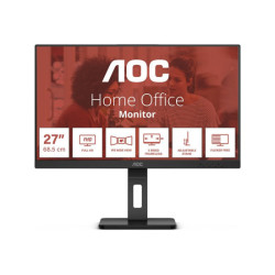 AOC 27E3QAF Écran LED - 27" - 1920 x 1080 Full HD (1080p) @ 75 Hz - IPS - 1000:1 - 4 ms - HDMI, VGA, DisplayPort - haut-parleurs