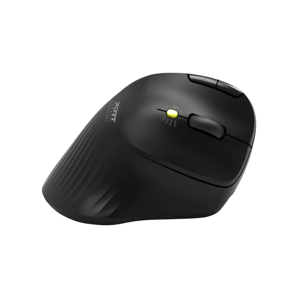 PORT DESIGNS Mouse Ergonomic Rechargable Bluetooth Track Black redeal.fr