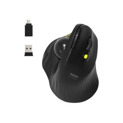 PORT DESIGNS Mouse Ergonomic Rechargable Bluetooth Track Black redeal.fr