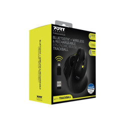 PORT DESIGNS Mouse Ergonomic Rechargable Bluetooth Track Black redeal.fr
