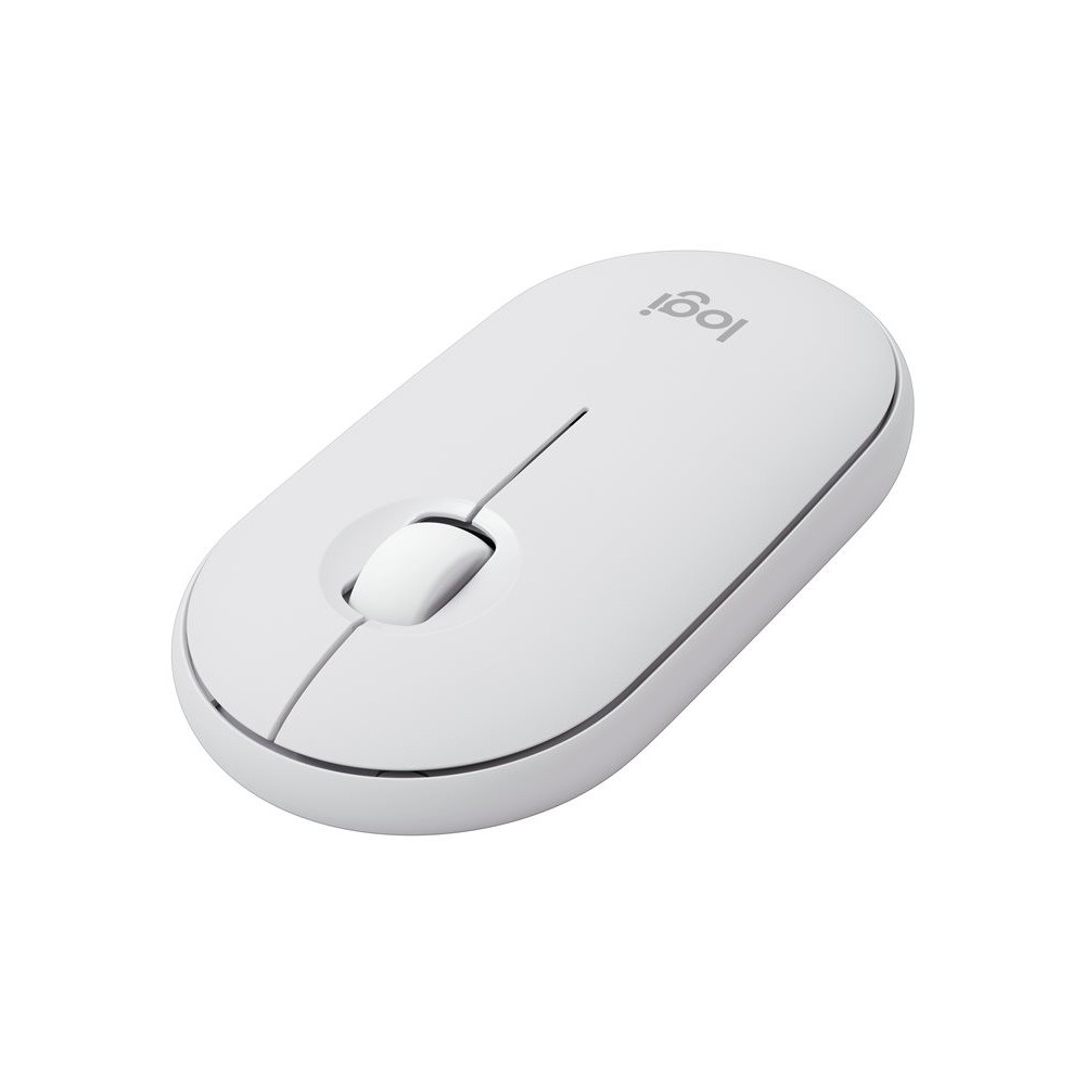LOGITECH Pebble Mouse 2 M350s Mouse optical 3 buttons wireless Bluetooth 5.2 LE tonal white redeal.fr