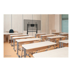 NEOMOUNTS FL50-525BL1 Support au sol mobile pour écran 55-86p - étagère multimédia incluse - installation rapide - TÜV