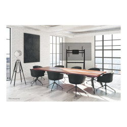 NEOMOUNTS FL50-525BL1 Support au sol mobile pour écran 55-86p - étagère multimédia incluse - installation rapide - TÜV