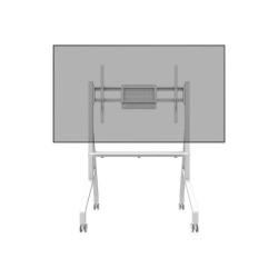 NEOMOUNTS FL50-525WH1 Support au sol mobile pour écran 55-86p - étagère multimédia incluse - installation rapide - TÜV