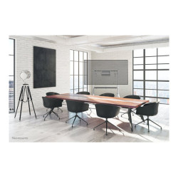 NEOMOUNTS FL50-525WH1 Support au sol mobile pour écran 55-86p - étagère multimédia incluse - installation rapide - TÜV