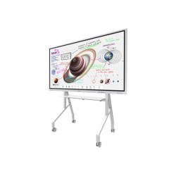 NEOMOUNTS FL50-525WH1 Support au sol mobile pour écran 55-86p - étagère multimédia incluse - installation rapide - TÜV