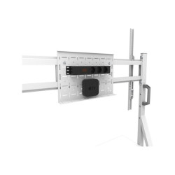 NEOMOUNTS FL50-525WH1 Support au sol mobile pour écran 55-86p - étagère multimédia incluse - installation rapide - TÜV