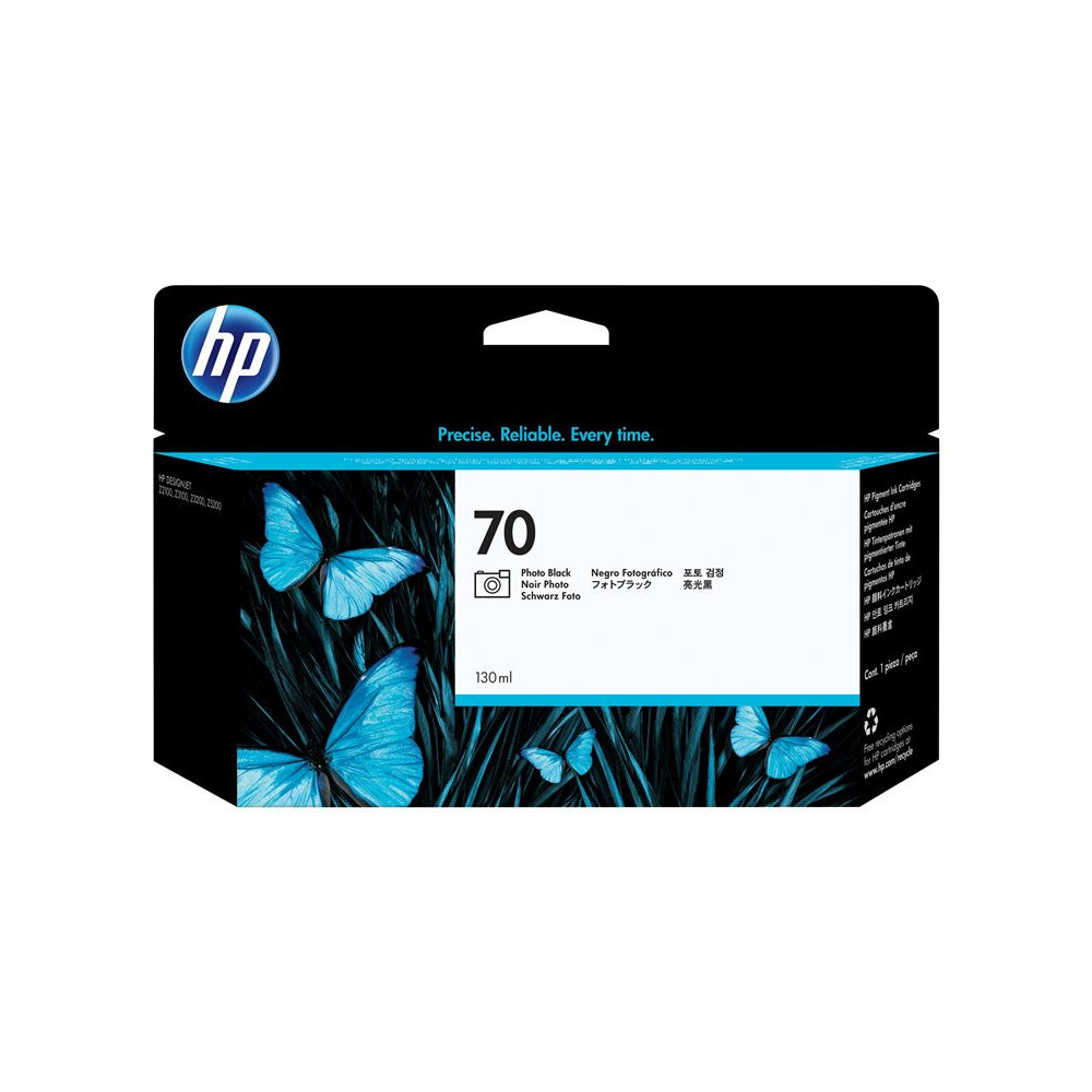 HP 70 original Ink cartridge C9449A photo black standard capacity 130ml 1-pack with Vivera Ink cartridge