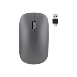 TNB Wireless Rechargeable Mouse Usb-C Aluinium Body And Scroll Magnetic Top Cover Triple Connect Bluetooth + 2.4Ghz Usb-A