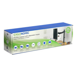 TNB ERGO Line Single Height Adjustable Monitor Stand Screen Pole With Simple Articulation And Height Adjustment