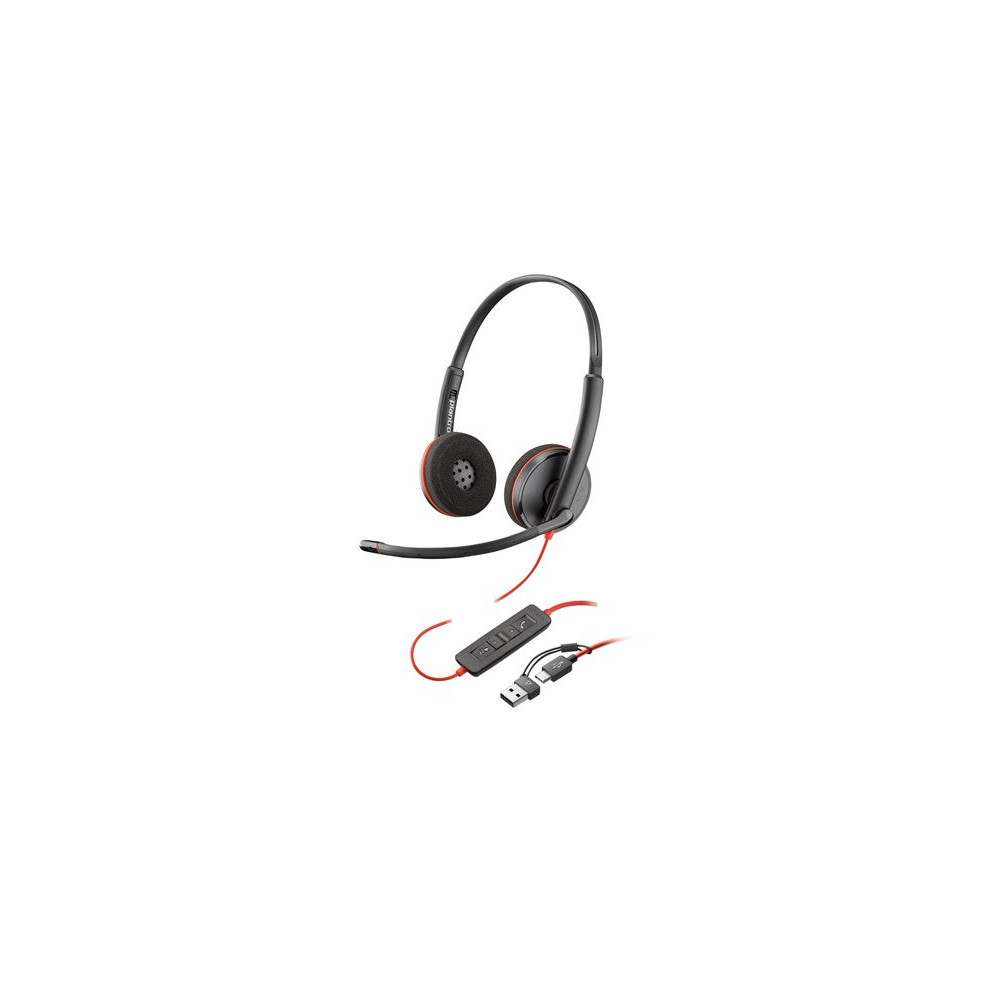 HP Poly Blackwire 3220 Stereo USB-C Headset +USB-C/A Adapter redeal.fr