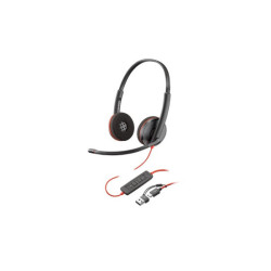 HP Poly Blackwire 3225 Stereo USB-C Headset +3.5mm Plug +USB-C/A Adapter redeal.fr